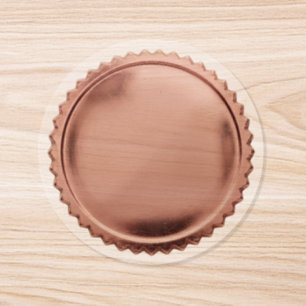3D Rose Gold Foil Seal Starburst Award Medal