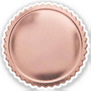 3D Rose Gold Foil Seal Starburst Award Medal Sticker