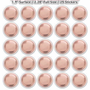 3D Rose Gold Foil Seal Starburst Award Medal Sticker