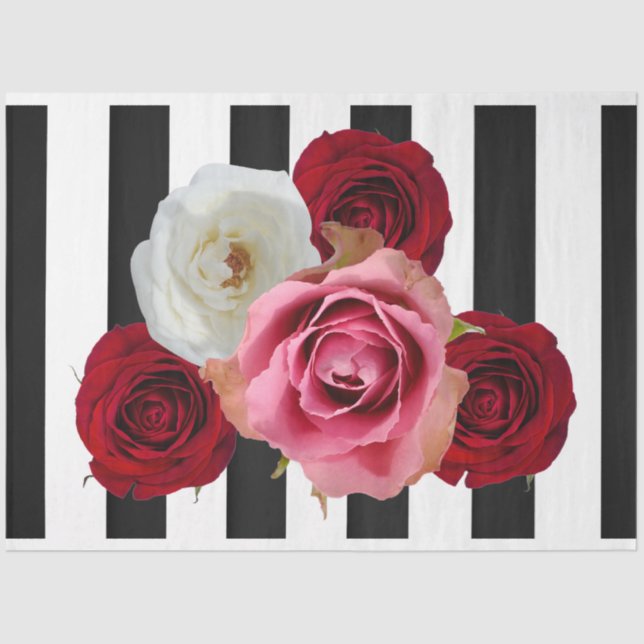 3D Roses Decoupage Tissue Paper (Front)