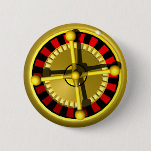 3d roulette wheel pinback button