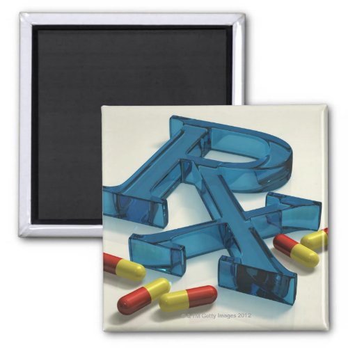 3D RX symbol with capsules Magnet