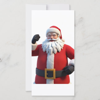 3D Santa Claus Christmas Greeting Card – Festive H