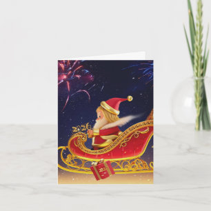 3D Santa Claus Christmas Greeting Card – Festive H