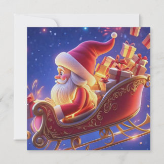 3D Santa Claus Christmas Greeting Card – Festive H
