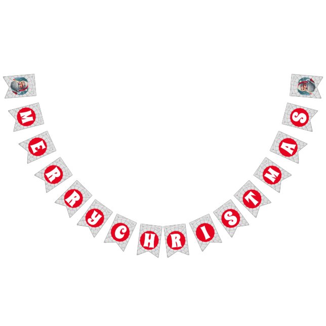 3D Santa Claus Christmas Red Holiday Bunting Flags (All)