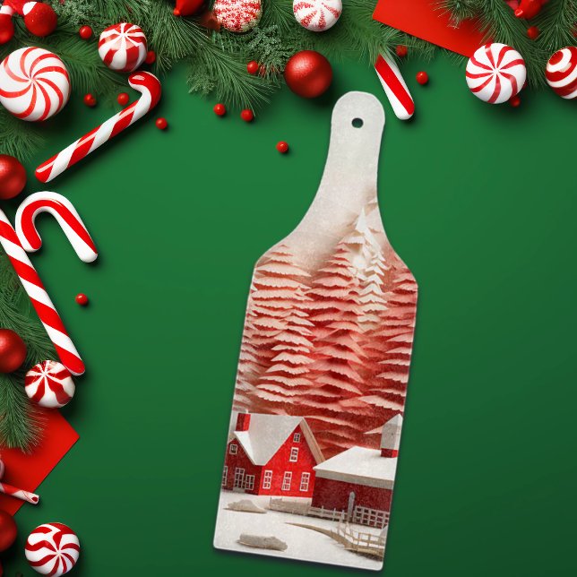 3D Scandinavian Winter Landscape Cutting Board (Creator Uploaded)