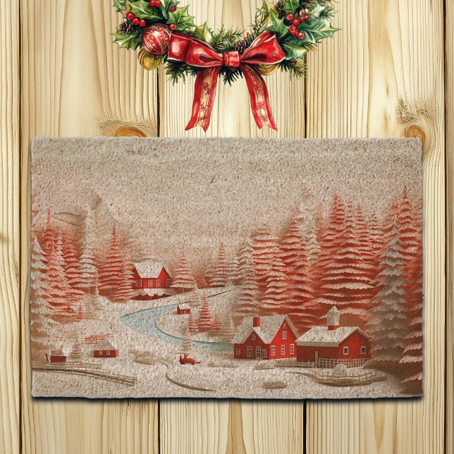 3D Scandinavian Winter Landscape Fiber Doormat (Creator Uploaded)