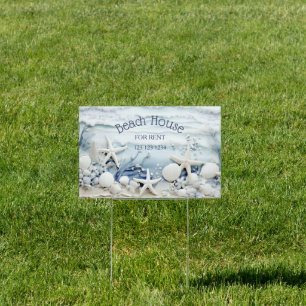 3D Sea Star And Shells Custom Coastal Sign