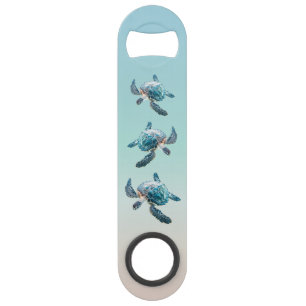 3D Sea Turtles Ocean Themed Bar Key