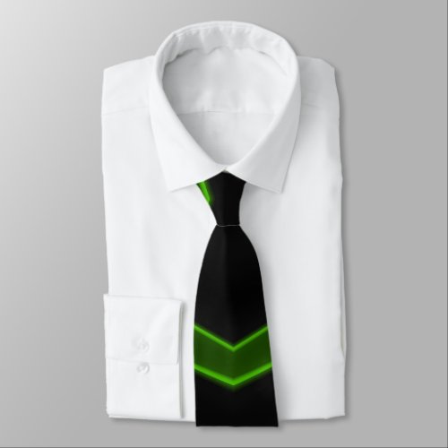 3D Shades Fluoro Green Black original design tie