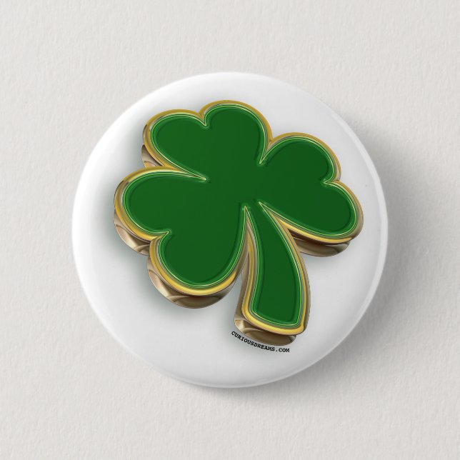 3D Shamrock Button (Front)