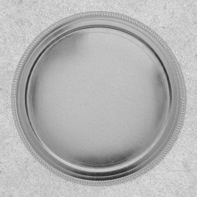 3D Silver Foil Seal Elegant Excellence Award Medal Patch (Front)