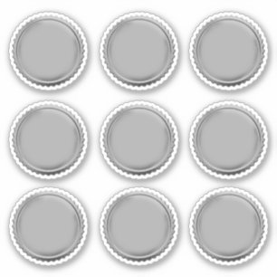 3D Silver Foil Starburst Excellence Award Medal 9x Sticker