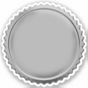 3D Silver Foil Starburst Excellence Award Medal Sticker