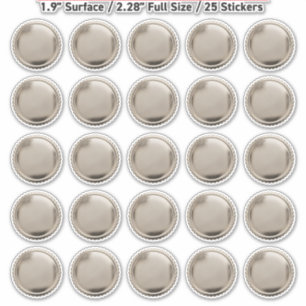 3D Silver Foil Starburst Excellence Award Medal Sticker