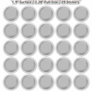3D Silver Foil Starburst Excellence Award Medal Sticker