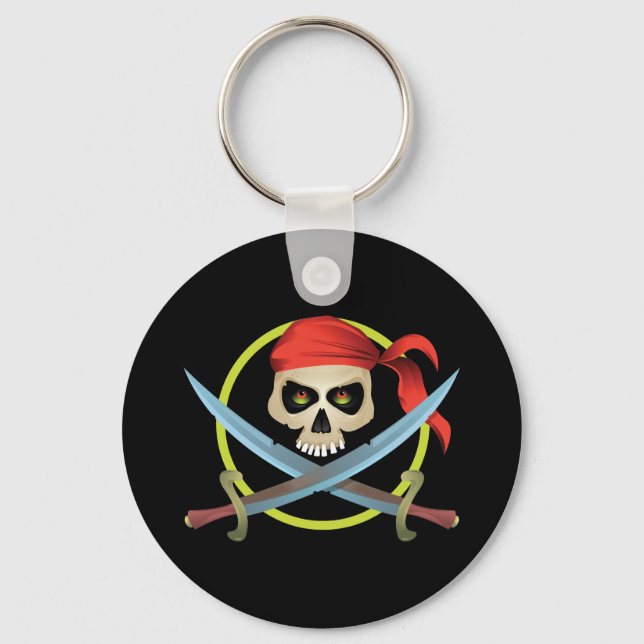 3D Skull and Crossbones Keychain (Front)