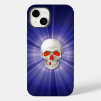 3D Skull - Angel of Death with Fire Eyes
