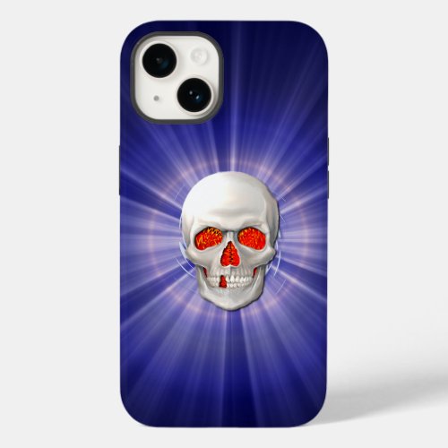 3D Skull _ Angel of Death with Fire Eyes Case_Mate iPhone 14 Case