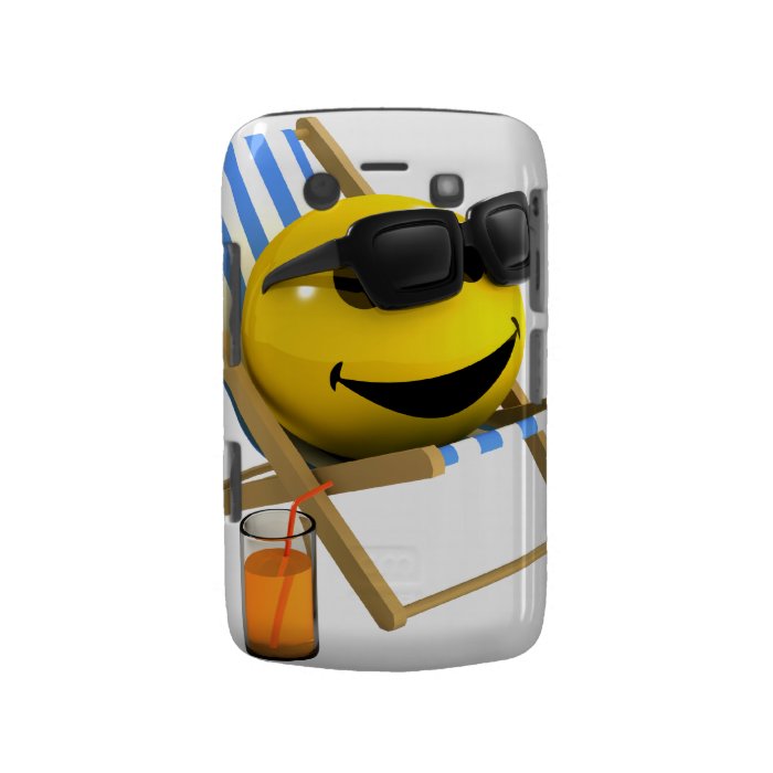 3d Smiley Sunbathing Blackberry Bold Cases