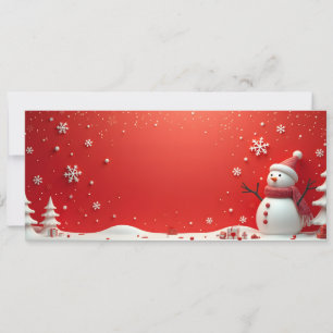3D Snow Bonus on Red Background