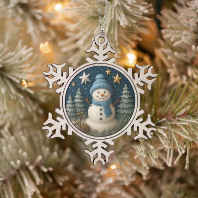 3d Snowman Christmas Gift Ornament (Tree)