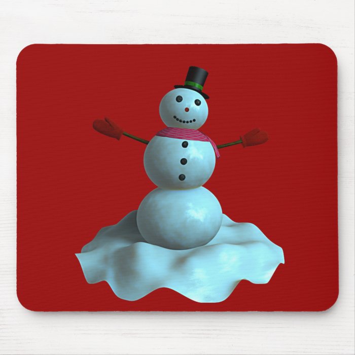 3D Snowman Mouse Mat