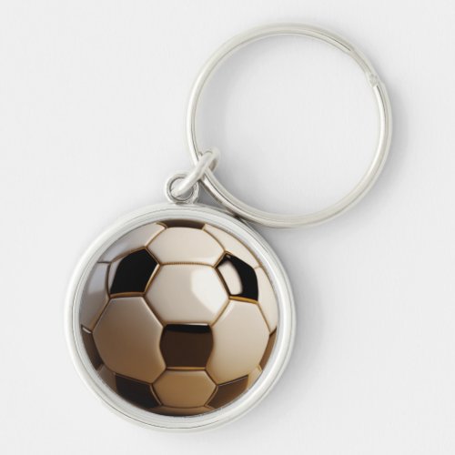 3D Soccer Ball Design – Custom Option Keychain