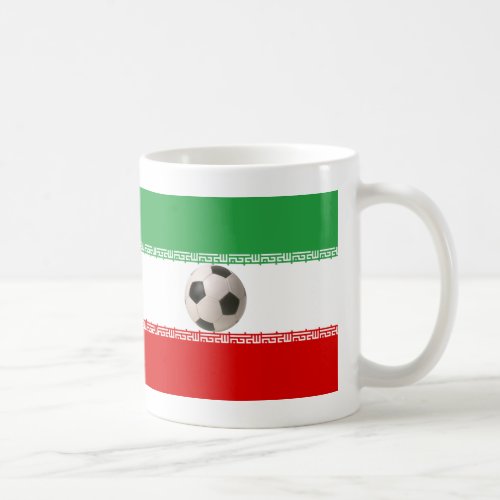 3D soccer ball with Iranian flag Coffee Mug