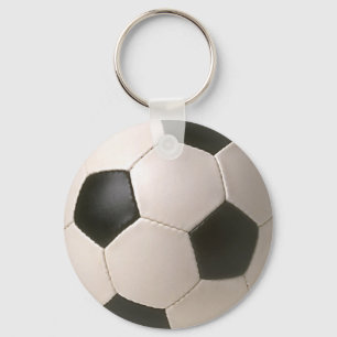 3D Soccerball Black White Football Keychain