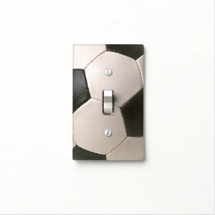 3D Soccerball Black White Football Light Switch Cover