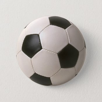 3d Soccerball Black White Football Pinback Button by mystic_persia at Zazzle