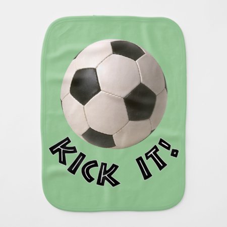 3d Soccerball Sport Kick It Burp Cloth