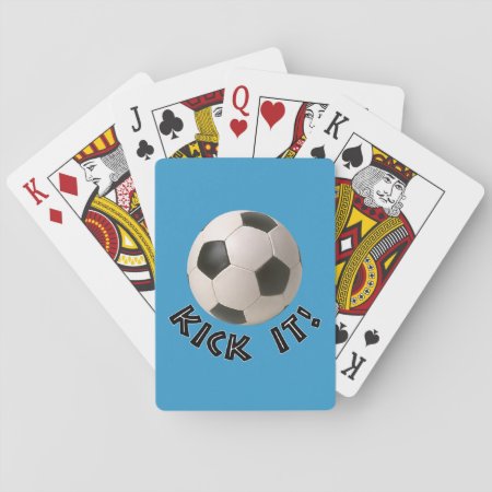 3d Soccerball Sport Kick It Playing Cards
