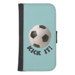 3d Soccerball Sport Kick It Wallet Phone Case For Samsung Galaxy S4 at Zazzle