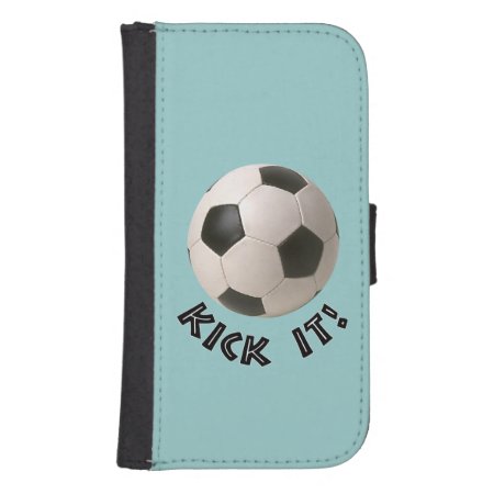 3d Soccerball Sport Kick It Wallet Phone Case For Samsung Galaxy S4