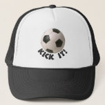 3d Soccerball Sport Kick It Trucker Hat at Zazzle