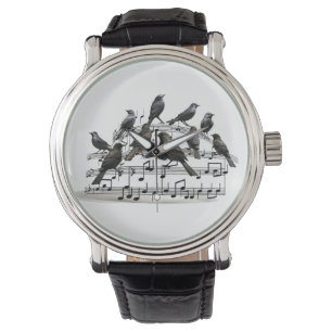 3D Songbirds Swirling Staff Watch