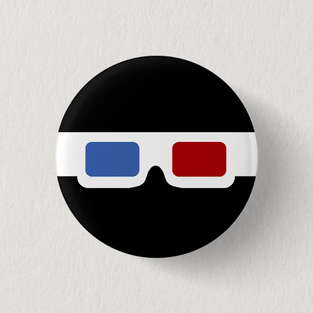 3D Specs (Original) Pinback Button (Front)