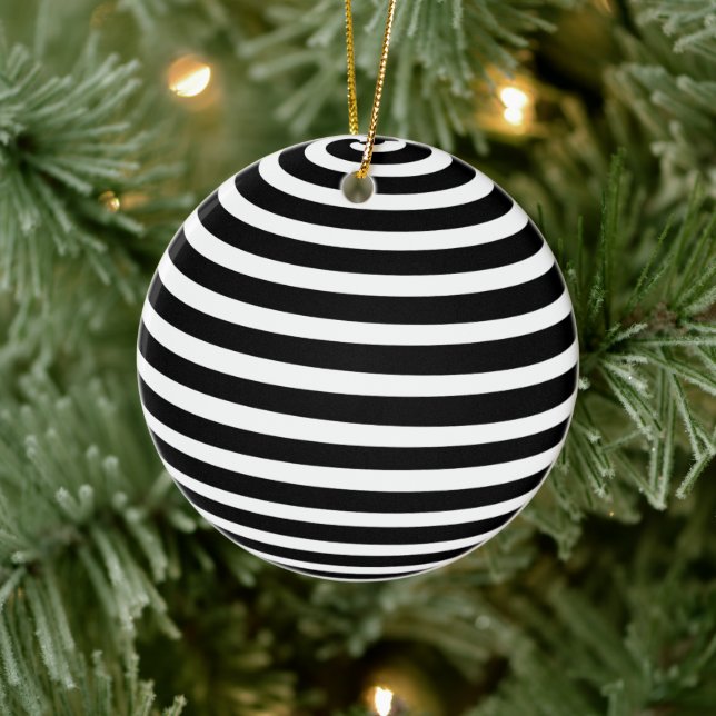 3D Sphere Optical Illusion Ceramic Ornament (Tree)