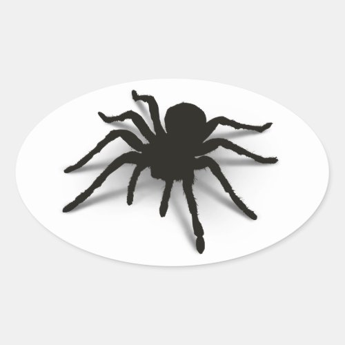 3D Spider Oval Sticker