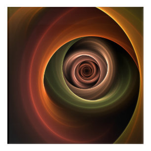 3D Spiral Abstract Warm Colors Modern Fractal Art