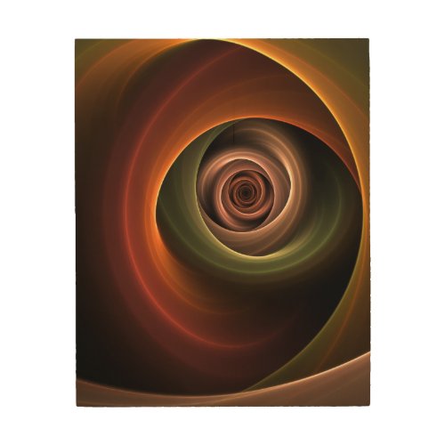 3D Spiral Abstract Warm Colors Modern Fractal Art