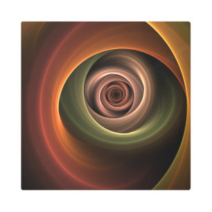 3D Spiral Abstract Warm Colors Modern Fractal Art