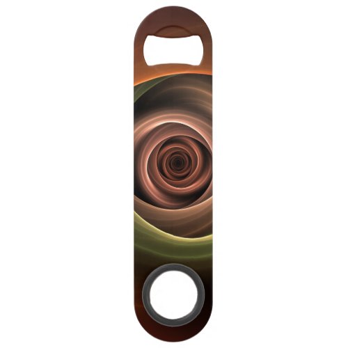 3D Spiral Abstract Warm Colors Modern Fractal Art Bar Key