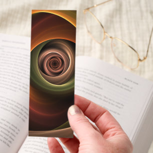 3D Spiral Abstract Warm Colors Modern Fractal Art Bookmarks
