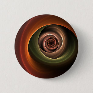 3D Spiral Abstract Warm Colors Modern Fractal Art Button