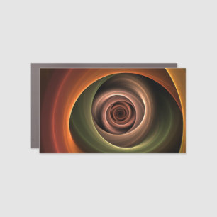 3D Spiral Abstract Warm Colors Modern Fractal Art Car Magnet