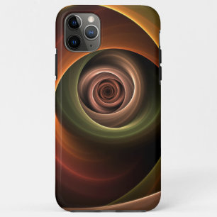 3D Spiral Abstract Warm Colors Modern Fractal Art iPhone 11 Pro Max Case